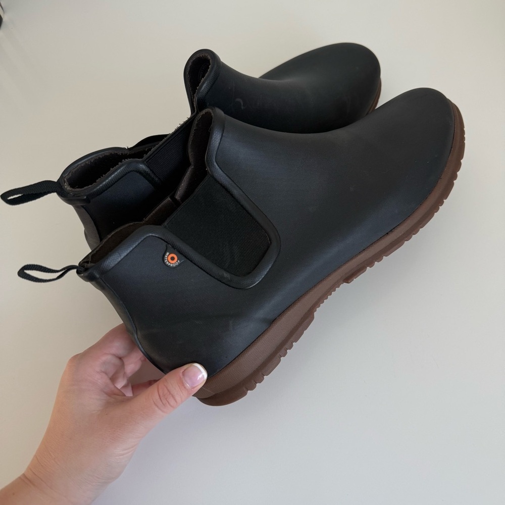 Bogs Sweetpea II Chelsea Rain Boots Black Women’s 12 Waterproof - Picture 2 of 7